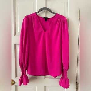 Elegant Pink V-Neck Women's Top